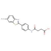 Chemical structure of 3-{[4-(6-methyl-1,3-benzothiazol-2-yl)phenyl]carbamoyl}propanoic acid - CSSB00025755359