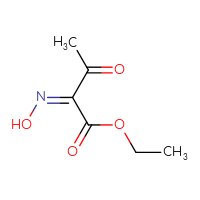 Chemical structure of ethyl (2Z)-2-(hydroxyimino)-3-oxobutanoate - CSSB00020621507