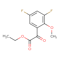 Chemical structure of ethyl 2-(3,5-difluoro-2-methoxyphenyl)-2-oxoacetate - CSSB00103157715