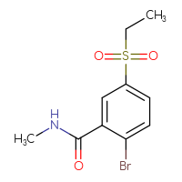 Chemical structure of 2-bromo-5-(ethanesulfonyl)-N-methylbenzamide - CSSB01995012541