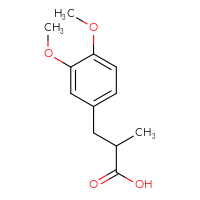 Chemical structure of 3-(3,4-dimethoxyphenyl)-2-methylpropanoic acid - CSSB00000699086