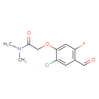 Chemical structure of 2-(2-chloro-5-fluoro-4-formylphenoxy)-N,N-dimethylacetamide - CSSB20466386163