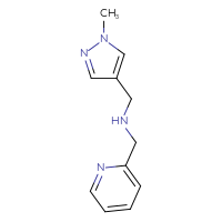 Chemical structure of [(1-methyl-1H-pyrazol-4-yl)methyl][(pyridin-2-yl)methyl]amine - CSSB00000200762