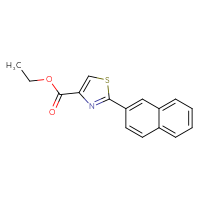 Chemical structure of ethyl 2-(naphthalen-2-yl)-1,3-thiazole-4-carboxylate - CSSB00040704410
