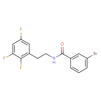 Chemical structure of 3-bromo-N-[2-(2,3,5-trifluorophenyl)ethyl]benzamide - CSSB21432554579