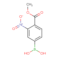Chemical structure of [4-(methoxycarbonyl)-3-nitrophenyl]boronic acid - CSSB00010255326