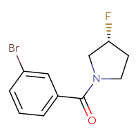 Chemical structure of (3R)-1-(3-bromobenzoyl)-3-fluoropyrrolidine - CSSB00158488477