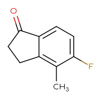 Chemical structure of 5-fluoro-4-methyl-2,3-dihydro-1H-inden-1-one - CSSB00000113113