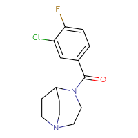 Chemical structure of 4-(3-chloro-4-fluorobenzoyl)-1,4-diazabicyclo[3.2.2]nonane - CSSB00047291168