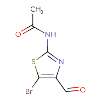 Chemical structure of N-(5-bromo-4-formyl-1,3-thiazol-2-yl)acetamide - CSSB00009812080