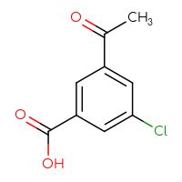 Chemical structure of 3-acetyl-5-chlorobenzoic acid - CSSB00010726531