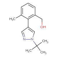 Chemical structure of [2-(1-tert-butyl-1H-pyrazol-4-yl)-3-methylphenyl]methanol - CSSB01269773279
