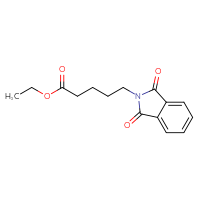 Chemical structure of ethyl 5-(1,3-dioxo-2,3-dihydro-1H-isoindol-2-yl)pentanoate - CSSB00016002959
