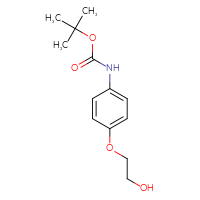 Chemical structure of tert-butyl N-[4-(2-hydroxyethoxy)phenyl]carbamate - CSSB00103773108
