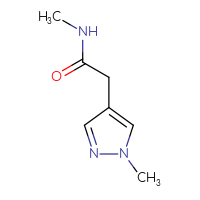 Chemical structure of N-methyl-2-(1-methyl-1H-pyrazol-4-yl)acetamide - CSSB00016159455