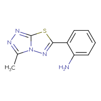 Chemical structure of 2-{3-methyl-[1,2,4]triazolo[3,4-b][1,3,4]thiadiazol-6-yl}aniline - CSSB00000262422