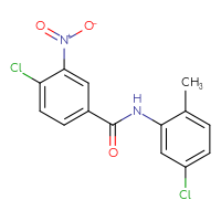 Chemical structure of 4-chloro-N-(5-chloro-2-methylphenyl)-3-nitrobenzamide - CSSB00046112542