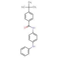 Chemical structure of 4-tert-butyl-N-[4-(phenylamino)phenyl]benzamide - CSSB00020579907