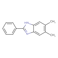 Chemical structure of 5,6-dimethyl-2-phenyl-1H-1,3-benzodiazole - CSSB00007827097