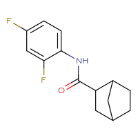 Chemical structure of N-(2,4-difluorophenyl)bicyclo[2.2.1]heptane-2-carboxamide - CSSB00046236807