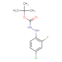 Chemical structure of N'-(4-chloro-2-fluorophenyl)(tert-butoxy)carbohydrazide - CSSB21331813316