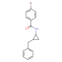 Chemical structure of N-(2-benzylcyclopropyl)-4-bromobenzamide - CSSB02041842132