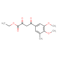 Chemical structure of ethyl 4-(3,4-dimethoxy-5-methylphenyl)-2,4-dioxobutanoate - CSSB21495881878
