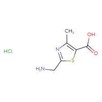 Chemical structure of 2-(aminomethyl)-4-methyl-1,3-thiazole-5-carboxylic acid hydrochloride - CSSB00000752397