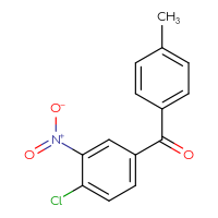 Chemical structure of (4-chloro-3-nitrophenyl)(4-methylphenyl)methanone - CSSB00015337960