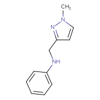Chemical structure of N-[(1-methyl-1H-pyrazol-3-yl)methyl]aniline - CSSB00011997108