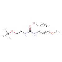 Chemical structure of 1-(2-bromo-5-methoxyphenyl)-3-[2-(²H₃)methoxyethyl]urea - CSSB21432447848