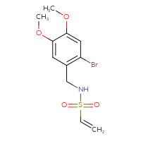 Chemical structure of N-[(2-bromo-4,5-dimethoxyphenyl)methyl]ethene-1-sulfonamide - CSSB21332109122
