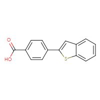 Chemical structure of 4-(1-benzothiophen-2-yl)benzoic acid - CSSB00050078331