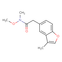Chemical structure of N-methoxy-N-methyl-2-(3-methyl-1-benzofuran-5-yl)acetamide - CSSB15033579003