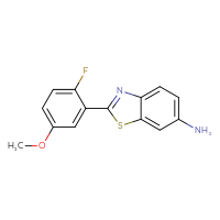 Chemical structure of 2-(2-fluoro-5-methoxyphenyl)-1,3-benzothiazol-6-amine - CSSB03591681492