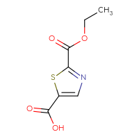 Chemical structure of 2-(ethoxycarbonyl)-1,3-thiazole-5-carboxylic acid - CSSB00000726529