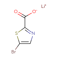 Chemical structure of lithium(1+) 5-bromo-1,3-thiazole-2-carboxylate - CSSB00000731925