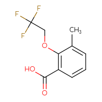 Chemical structure of 3-methyl-2-(2,2,2-trifluoroethoxy)benzoic acid - CSSB00011371966