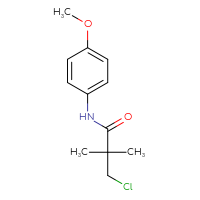 Chemical structure of 3-chloro-N-(4-methoxyphenyl)-2,2-dimethylpropanamide - CSSB00011896031