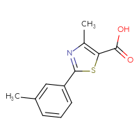 Chemical structure of 4-methyl-2-(3-methylphenyl)-1,3-thiazole-5-carboxylic acid - CSSB00000244961