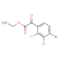Chemical structure of ethyl 2-(4-bromo-3-chloro-2-fluorophenyl)-2-oxoacetate - CSSB00020473304
