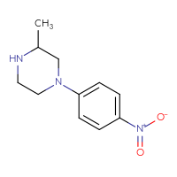 Chemical structure of 3-methyl-1-(4-nitrophenyl)piperazine - CSSB00000261555