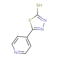 Chemical structure of 5-(pyridin-4-yl)-1,3,4-thiadiazole-2-thiol - CSSB00012017207