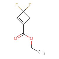 Chemical structure of ethyl 3,3-difluorocyclobut-1-ene-1-carboxylate - CSSB20271340051
