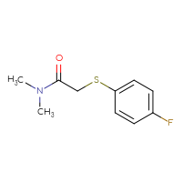 Chemical structure of 2-[(4-fluorophenyl)sulfanyl]-N,N-dimethylacetamide - CSSB00000148122
