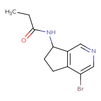 Chemical structure of N-{4-bromo-5H,6H,7H-cyclopenta[c]pyridin-7-yl}propanamide - CSSB14948215423