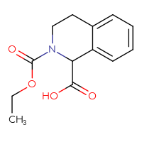 Chemical structure of 2-(ethoxycarbonyl)-1,2,3,4-tetrahydroisoquinoline-1-carboxylic acid - CSSB00003220660