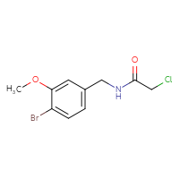Chemical structure of N-[(4-bromo-3-methoxyphenyl)methyl]-2-chloroacetamide - CSSB02518616076