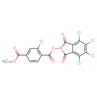 Chemical structure of 4-methyl 1-(4,5,6,7-tetrachloro-1,3-dioxo-2,3-dihydro-1H-isoindol-2-yl) 2-chlorobenzene-1,4-dicarboxylate - CSSB20269912941