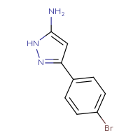 Chemical structure of 3-(4-bromophenyl)-1H-pyrazol-5-amine - CSSB00011225247